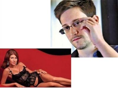 Эдвард Сноуден и Анна Чапман. фото из блога stafford-k.livejournal.com