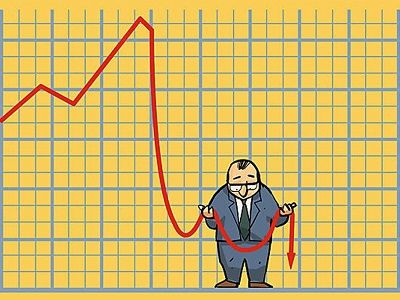 Прогноз падения: спад экономики. Фото: press-post.net
