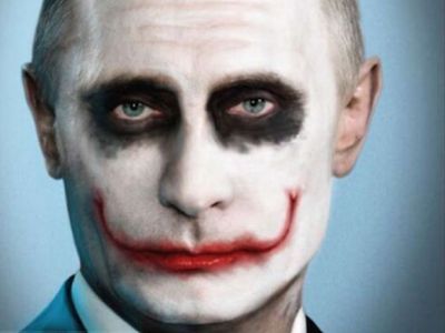 Путина в образе клоуна Джокера. Фото: австрийское издание News