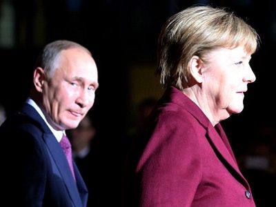 В.Путин и А.Меркель, Берлин, 19.10.16. Фото: EPA|UPG