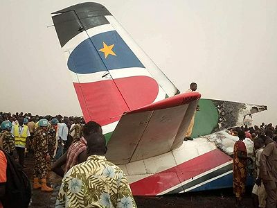 Крушение самолета в Южном Судане. Фото: Блог Nation Courier в Twitter