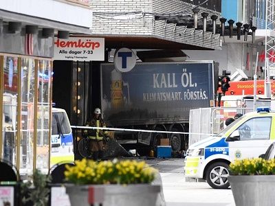 Теракт в Стокгольме. Фото: Jonathan Nackstrand / AFP / Scanpix / LETA