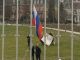 Спуск флага РФ перед Советом Европы, 16.03.22. Фото: t.me/stalin_gulag