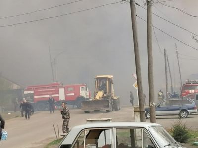 Пожар в городе Уяр. Фото: ГУ МЧС России по Красноярскому краю