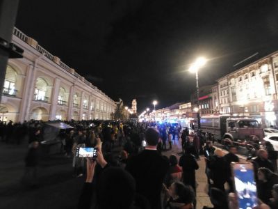 Протестующие в Санкт-Петербурге, 21.09.22. Фото: t.me/nedimonspbinf
