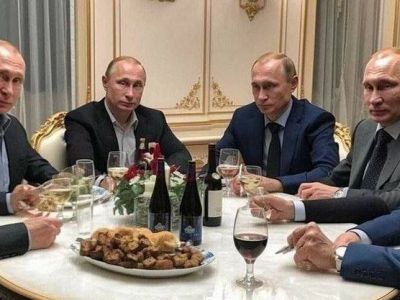Поминки "Путиных" по Путину. Коллаж: соцсети