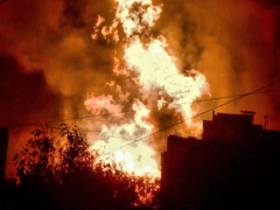 Взрыв и пожар на газопроводе. Фото: www.vesti.ru