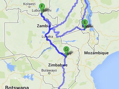Маршрут тура Гарри Каспарова по Африке