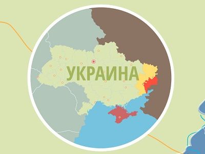 "ДНР" и "ЛНР" на карте Украины. Источник - http://slon.ru/