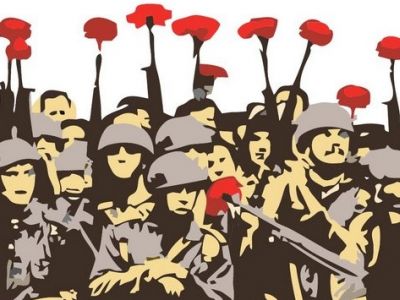 Португальская "революция гвоздик" (1974), покончившая с диктатурой. Плакат: utraspalavras.net