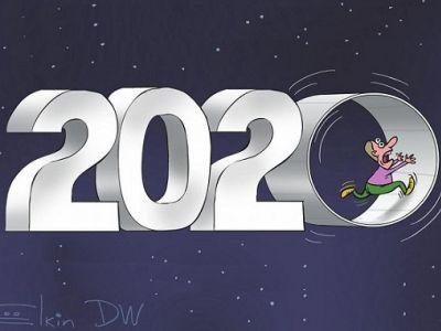 2020-й уходит. Рис. С.Елкина, dw.com