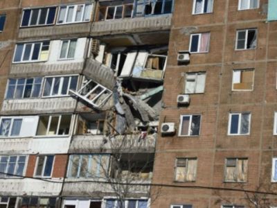 Разрушенный дом в Петровском районе Донецка. Фото: AFP