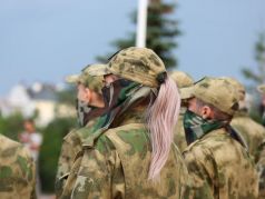 Женщины в армии. Фото: t.me/nexta_live