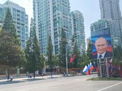 Портреты Путина в Пхеньяне, 18.06.24. Фото: t.me/uniannet